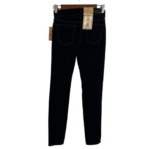 POLO RALPH LAUREN TOMPKINS MID RISE SKINNY VELVET JEANS IN BLACK NWT SIZE 24R - Picture 3 of 16